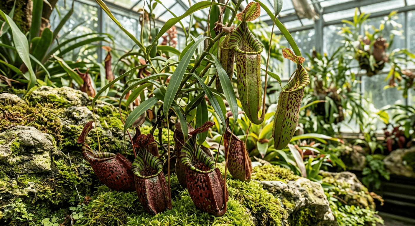 Nepenthes hookeriana: la planta carnívora híbrida de jarra tropical