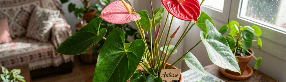anturio flores rojas interior