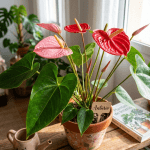 anturio flores rojas interior