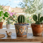 cactus en maceta decorativa