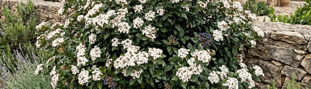 flores de durillo en invierno