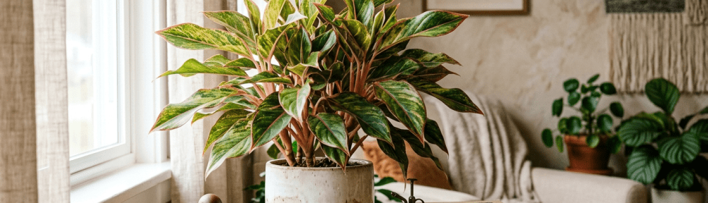 planta Aglaonema en interior