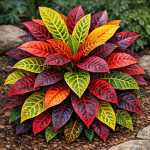 planta crotón hojas de colores