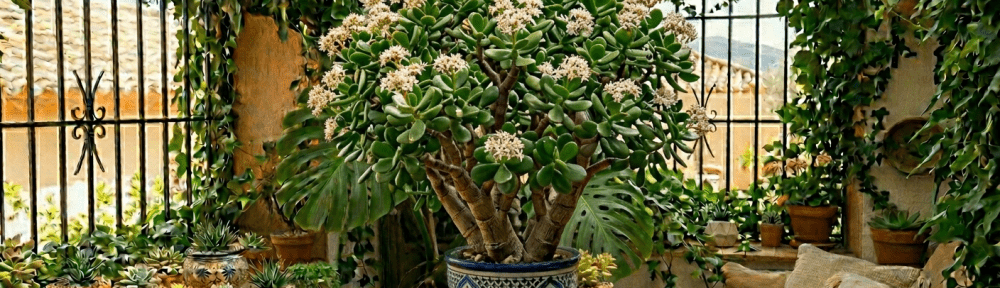planta de jade hojas carnosas