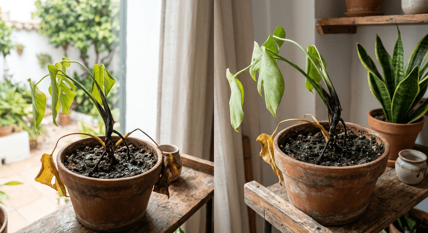 Tallo blando o negro en plantas: causas y cómo solucionarlo
